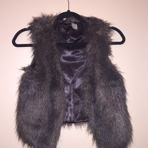 Brown fur vest